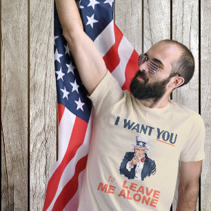 I Want You to Leave Me Alone Uncle Sam Tri-Blend Shirt