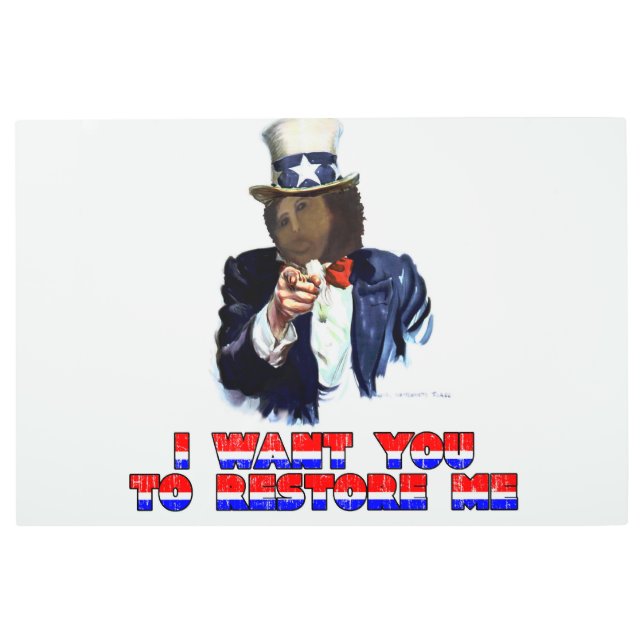 I WANT YOU TO RESTORE ME METAL PRINT (Front)