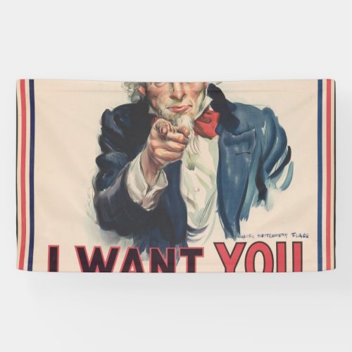I Want You Uncle Sam Banner