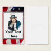 I Want You Uncle Sam Customize Your Text (Front & Back)
