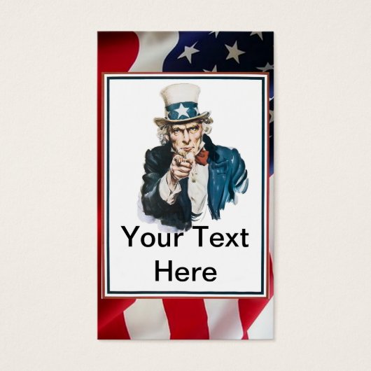 I Want You Uncle Sam Customize Your Text (Front)