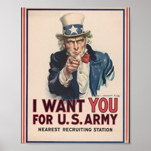 I Want You Uncle Sam Poster