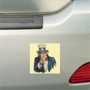 I Want You   Uncle Sam Recruitment Poster US Army Car Magnet