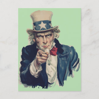I Want You | Uncle Sam Recruitment Poster US Army Postcard