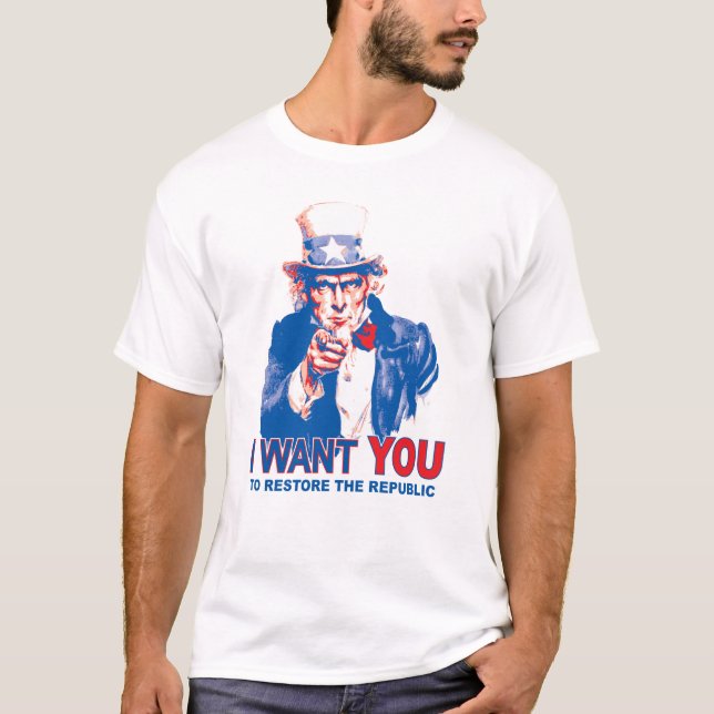 I Want You Uncle Sam T Shirt (Front)