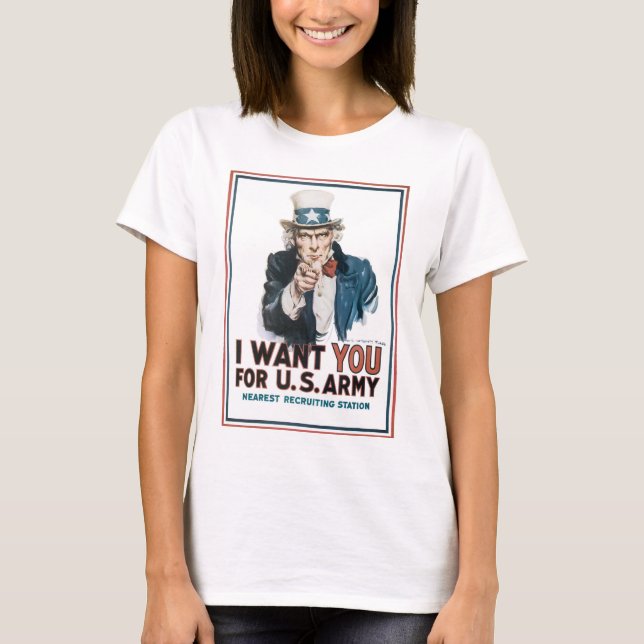 I Want You Uncle Sam T-Shirt (Front)