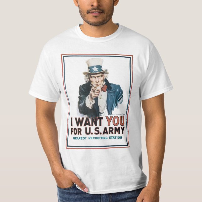 I Want You Uncle Sam T-Shirt (Front)