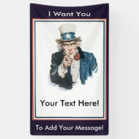I WANT YOU Uncle Sam To Customize Your Own Message