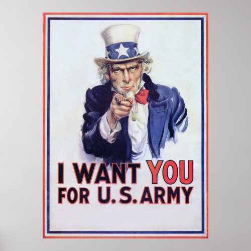 I Want You  Vintage World War 2 Poster