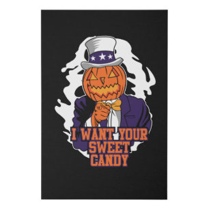 I Want Your Sweet Candy Faux Canvas Print