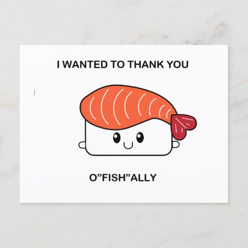 I wanted to thank you ofishally _ SuzietheSushi Postcard