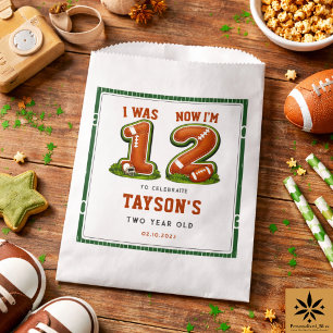 I Was 1, Now I’m 2 – Football 2nd Birthday Favor Bag