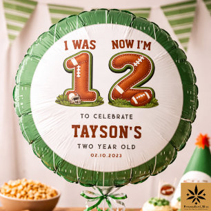 I Was 1, Now I’m 2 – Football America 2nd Birthday Balloon