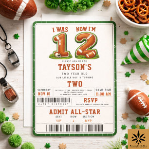 I Was 1, Now I’m 2 – Football America 2nd Birthday Invitation