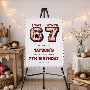 I Was 6, Now I’m 7 – Baseball 7th Birthday Foam Board