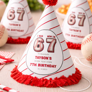 I Was 6, Now I’m 7 – Baseball 7th Birthday Party Hat
