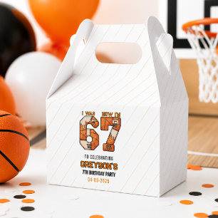 I Was 6 Now I’m 7 Basketball – 7th Birthday Party Favor Boxes