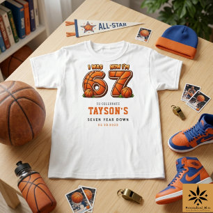 I Was 6, Now I’m 7 Basketball – All-Star Birthday  T-Shirt