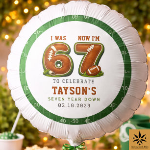 I Was 6, Now I’m 7 – Football America 7th Birthday Balloon