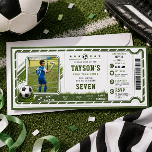 I Was 6, Now I’m 7 Soccer America 7th Birthday Invitation