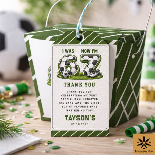 I Was 6, Now I’m 7 Soccer Birthday – All-Star Part Gift Tags