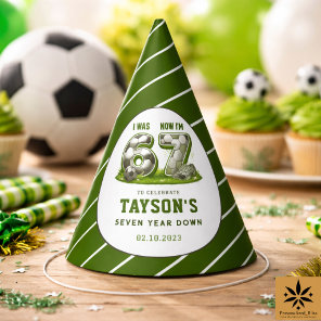 I Was 6, Now I’m 7 Soccer Birthday – All-Star  Party Hat