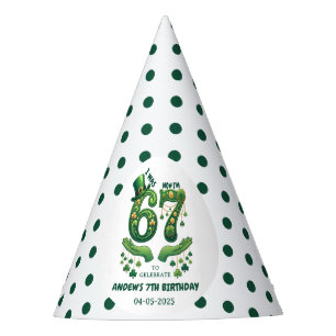 I Was 6 Now I’m 7 St. Patrick’s Day Boy Birthday Party Hat