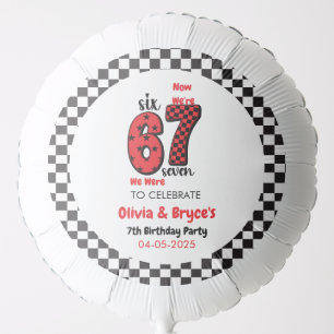 I Was 6, Now I’m 7 – Twin 7th Birthday for Kids Balloon