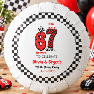 I Was 6, Now I’m 7 – Twin 7th Birthday for Kids Balloon