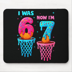 I Was 6 Now I'm 7 Funny 67 Meme Ice Cream Drip Bas Mouse Pad