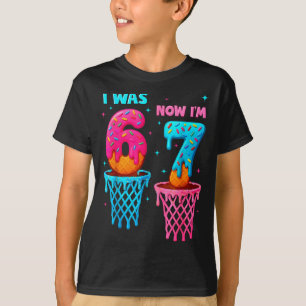 I Was 6 Now I'm 7 Funny 67 Meme Ice Cream Drip Bas T-Shirt