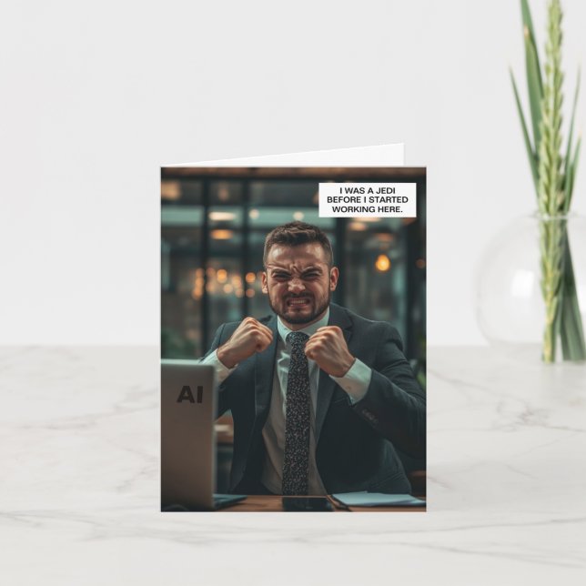 I Was A Jedi™ Greeting Card (Front)