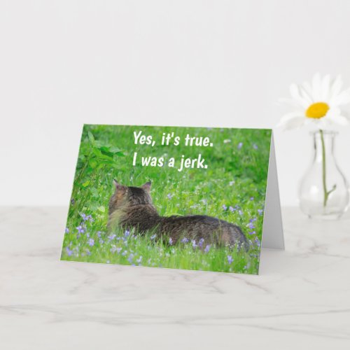 I Was A Jerk Cat Apology  Card