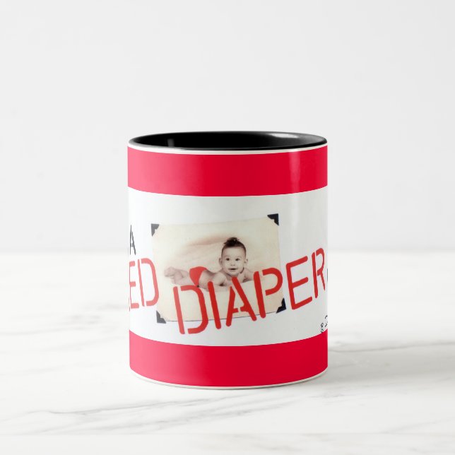 "I Was a Red Diaper Baby" Two-Tone Coffee Mug (Center)