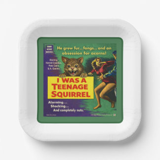 I was a teenage squirrel paper plates