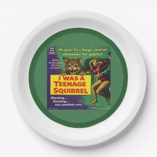 I was a teenage squirrel paper plates
