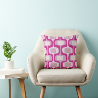 I was Addicted to the Hokey Pokey Retro Pattern Throw Pillow