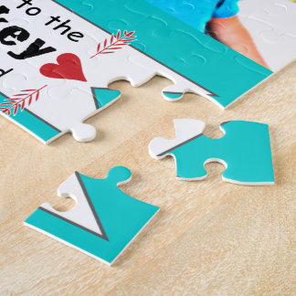 I was Addicted to the Hokey Pokey Typography Quote Jigsaw Puzzle