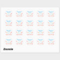 I was Adopted Banners Custom Name-Date Classic Round Sticker | Zazzle