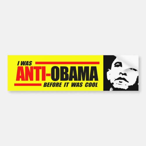 I was Anti_Obama before it was cool Bumper Sticker