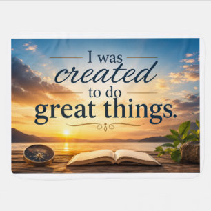 I Was Created to Do Great Things Baby Blanket