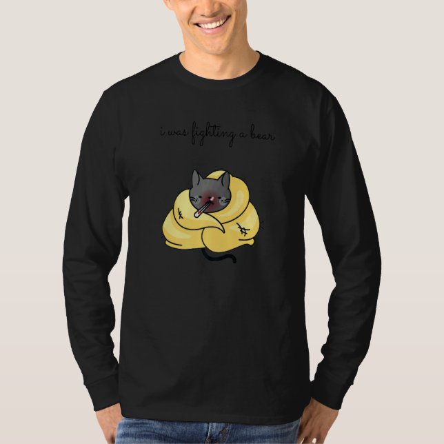 I Was Fighting a Bear Get Well Soon Recovery Tuxed T-Shirt (Front)