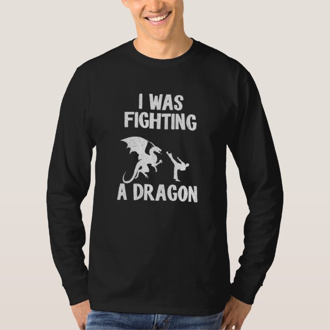 I Was Fighting A Dragon After Surgery Recovery Bro T-Shirt (Front)