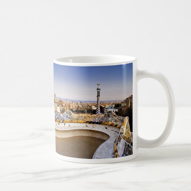 I was in Barcelona: Anoni Gaudi's Park Güell Coffee Mug (Right)