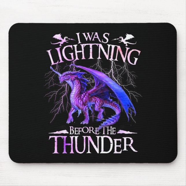 I Was Lightning Before The Thunder Dragons Lover M Mouse Pad (Front)