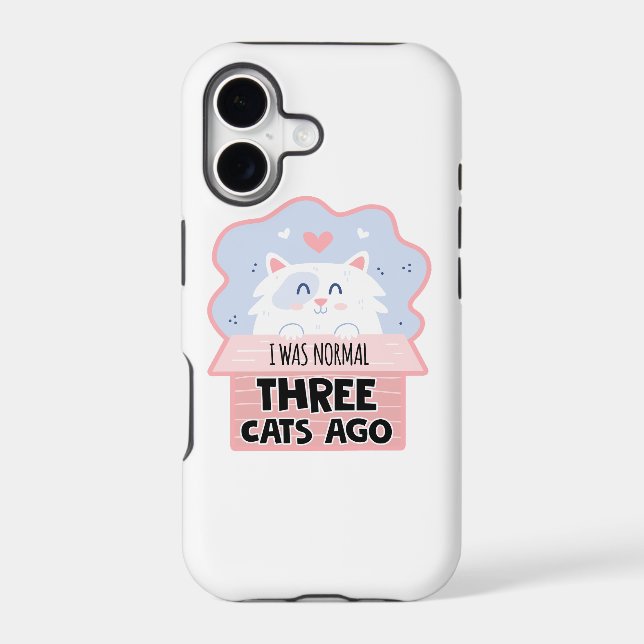 I Was Normal Three Cats Ago Iphone Case (Back)