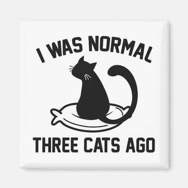 I Was Normal Three Cats Ago Magnet (Front)