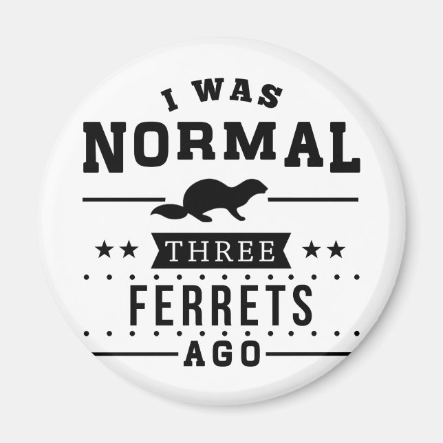 I Was Normal Three Ferrets Ago Magnet (Front)