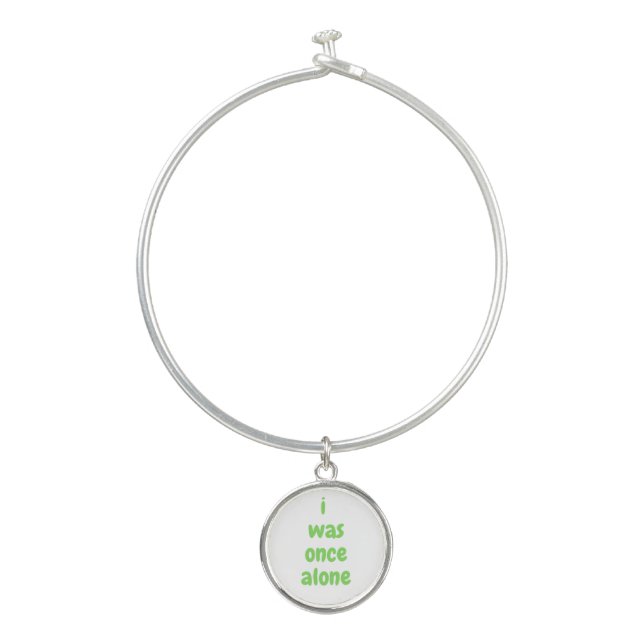 i was once alone bangle bracelet (Front)