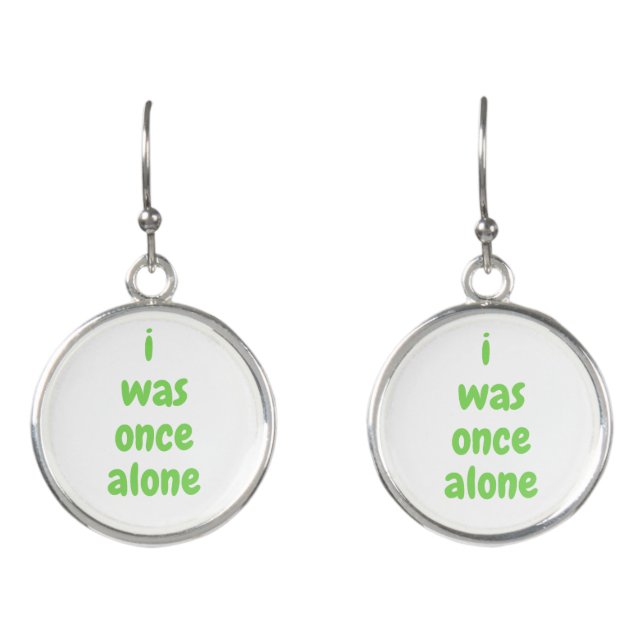 i was once alone earrings (Front)
